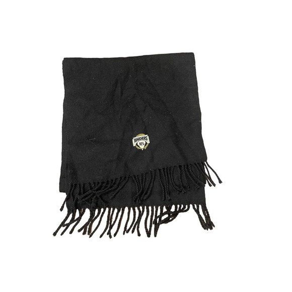 Vintage 80's Oakland Raiders Football NFL Wool Fringe Scarf‎ RARE - Picture 1 of 4